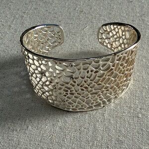 Brighton Textured Silver Cuff Bracelet